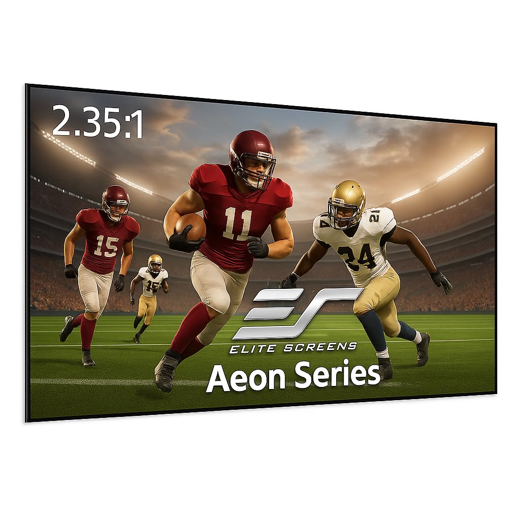 Photo 1 of Elite Screens Aeon Series 138-Inch Projector Screen, 2.35:1 8K/4K Ultra HD Ready, Edge-Free Fixed Frame with ISF-Certified CineWhite UHD-B Projection Material for Home Theater, AR138WH2-WIDE