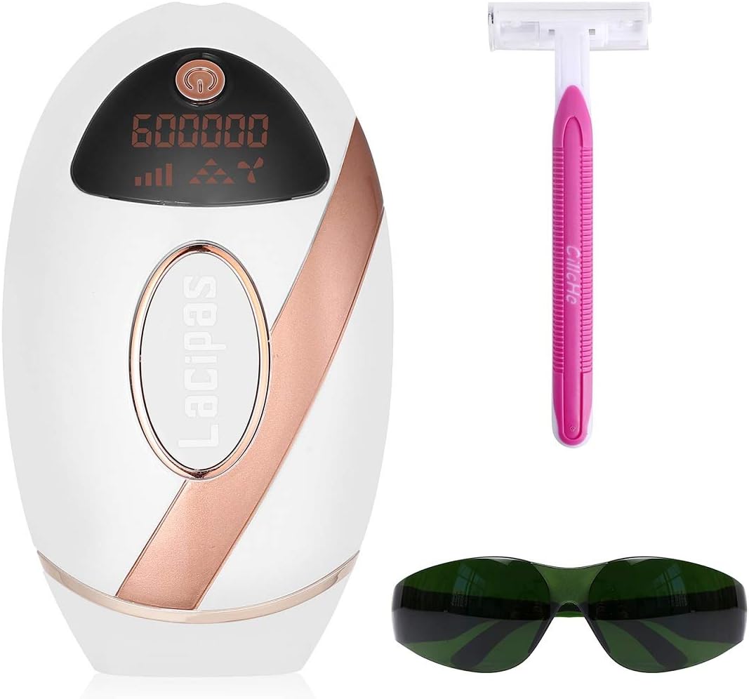 IPL Hair Removal System for Women and Men IPL Hair Removal Device 600,000 Flashes Facial Body Profesional Use at Home