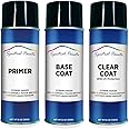 Spectral Paints Compatible/Replacement for Mazda 22V Sunlight Silver Metallic 12 oz. Aerosol Primer Spray Paint and Clear Coat