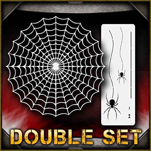 Spider Web Set 2 AirSick Airbrush Stencil Template