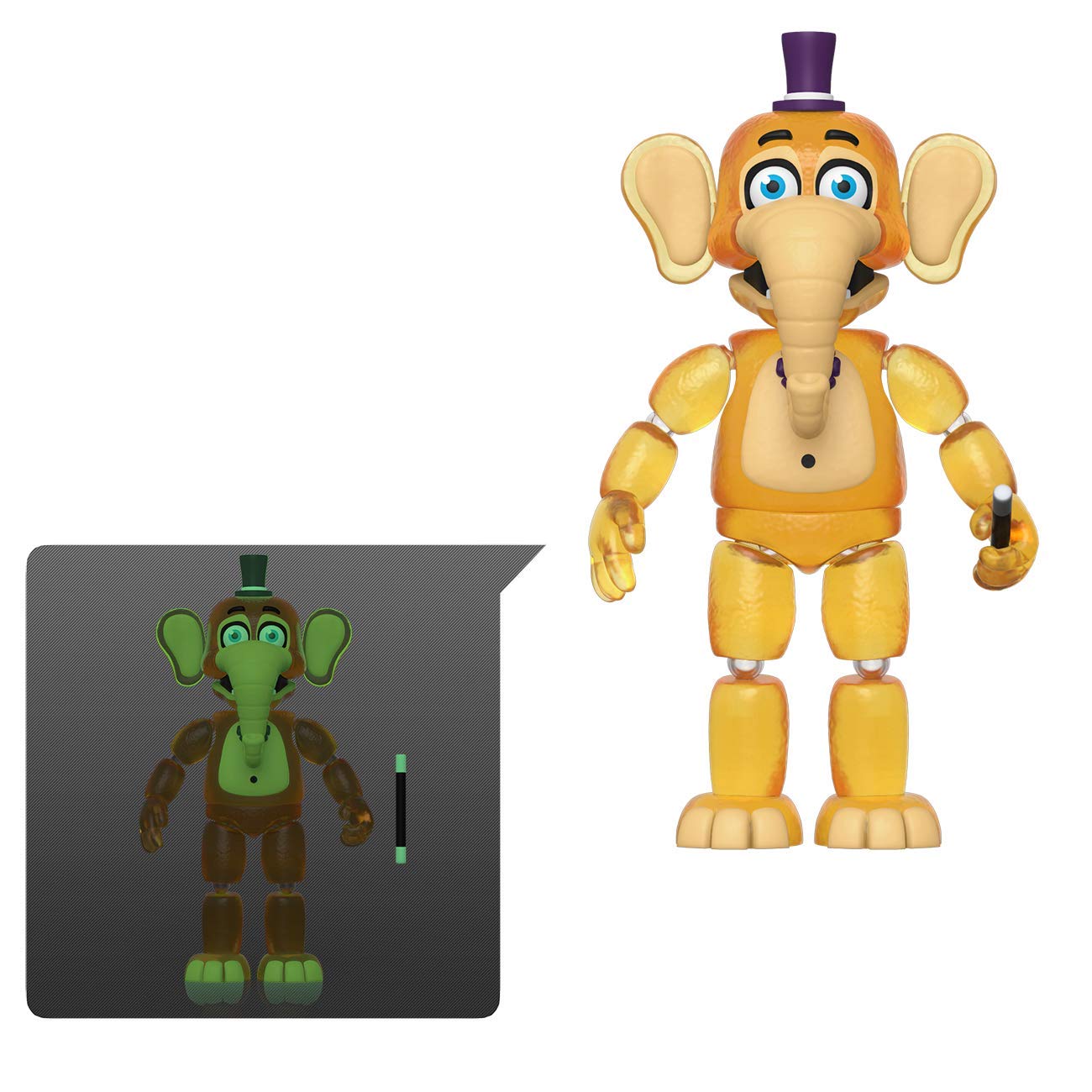 Funko Action Figure: Five Nights At Freddy's (FNAF) Pizza Sim - Orville Elephant - Glow In the Dark Translucent - FNAF Pizza Simulator - Collectable Toy - Gift Idea - Official Merchandise
