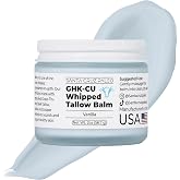 Santa Cruz Paleo GHK-Cu Whipped Tallow Balm + Copper Peptide, Vanilla, 2 Oz | Grass Fed Beef Tallow Moisturizer, Jojoba Oil, Vitamin E Skin Cream, Body Butter, Face Cream, Dry Skin Care, Body Lotion