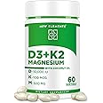Vitamin D3 K2 10000iu with Magnesium Glycinate 500mg - Bone Health, Immune Support, Energy & Mood - Non-GMO, Gluten-Free, Sugar-Free Softgels for Women & Men
