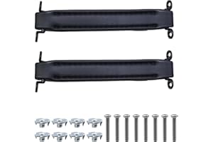 Woogim 2PCS Black Vintage Leather AMP Amplifier Handles 8.27" Replacement Strap Handle with Mounting Screws for Amplifiers Suitcases