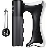 OTBK Heated Muscle Scraping Tool — Portable Muscle Relaxation Therapy Device. Features Three Modes: Vibration, Heat Therapy, and Microcurrent. (Electrothermal Fascia Cutter Black)