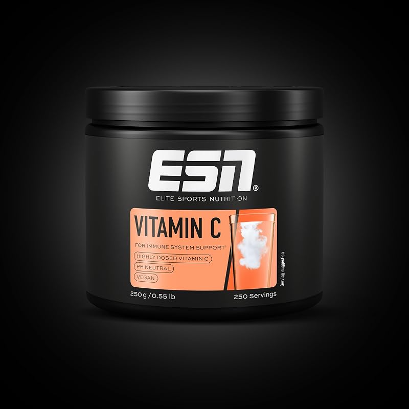 Vitamina C, 250 g em pó, alta dose, vitamina C facilmente solúvel, sem ácidos e tampão, vegan - feito na Alemanha