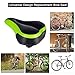 TONBUX Most Comfortable Bicycle Seat, Bike Seat Replacement with Dual Shock Absorbing Ball Wide Bike Seat Memory Foam Bicycle Gel Seat with Mounting Wrench (Green/Black with Reflective Sticker)thumb 2