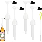 Syrup Pump for Monin 750ml Glass Bottle Only, White Coffee Syrup Pump with Tip Cover Included (4)