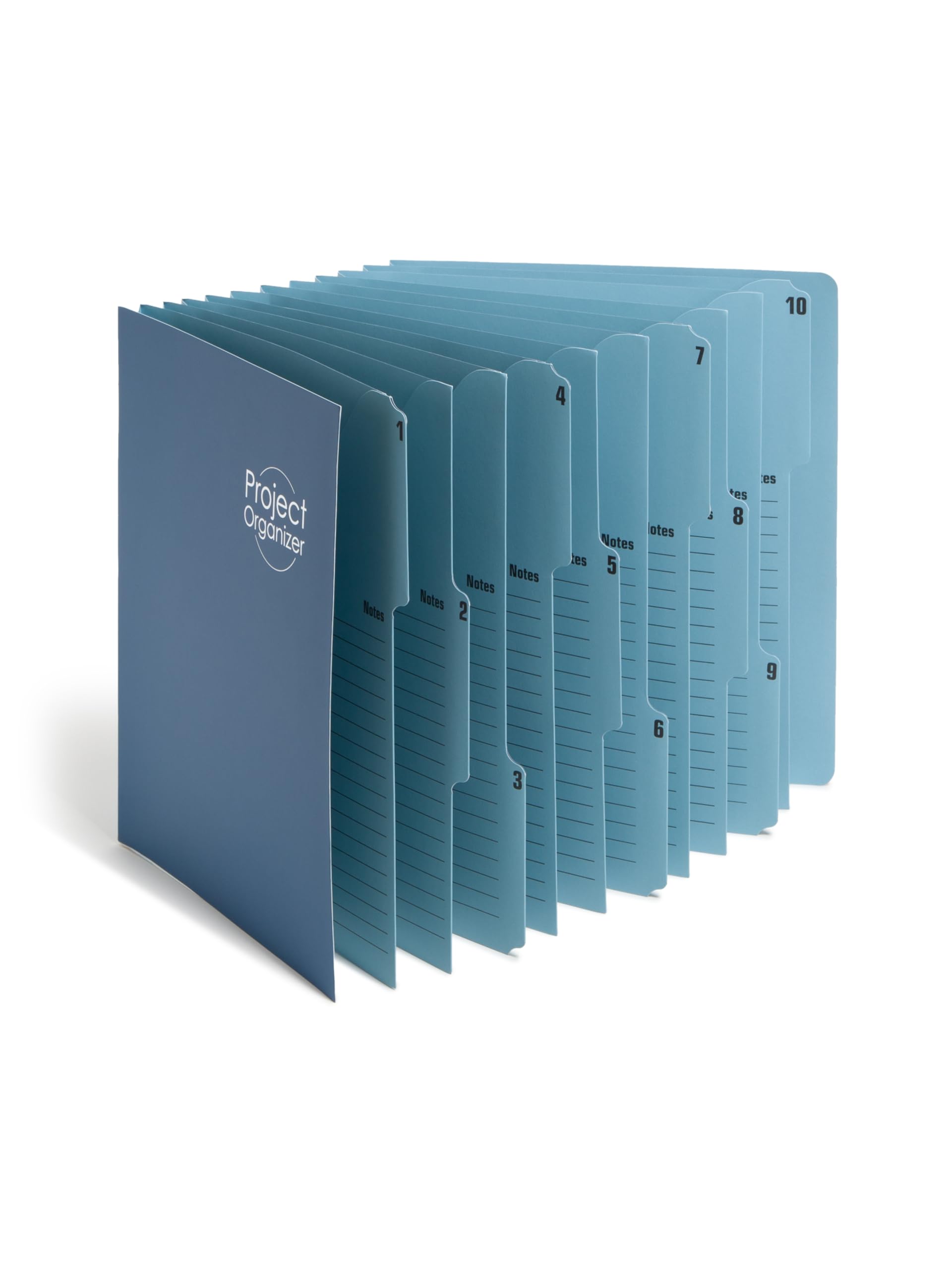 Smead Project Organizer, 10 Pockets, Closed Sides, Preprinted Templates, Reinforced Tabs, Letter Size, Navy/Lake Blue (89200) (Pack of 10) Image