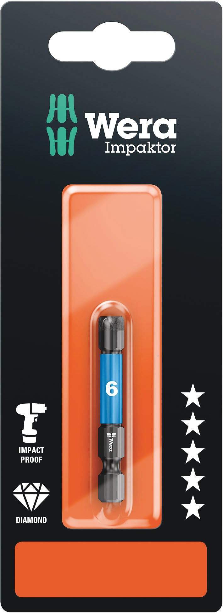 840/4 IMP DC Impaktor bits SB, 6 x 50 mm