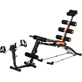 Abdominal Workout Bench &ndash; Adjustable Sit-Up Machine &ndash; Home Gym Core Trainer for Abs, Crunches, Leg Raises &ndash; Foldable, Heavy-Duty Steel Frame &ndash; Max Weight 240LB