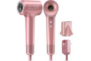 HZD Hair Dryer, Ionic Blow Dryer, 1500W High-Speed Hairdryer with 110000 RPM Brushless Motor for Fast Drying Low Noise, 4 Temps & 2 Speeds with Magnetic Nozzle