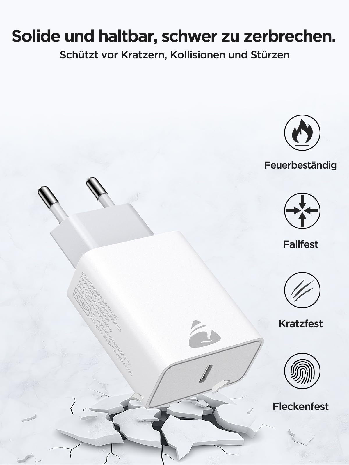 USB C Ladegerät, 2er Pack USB-C Stecker, 20W iPhone Netzteil Adapter PD3.0 Schnellladegerät für iPhone 17 16 15 14, Ladestecker USBC Ladeadapter für Samsung iPad Handy,Fast Charger Type C Netzstecker 6