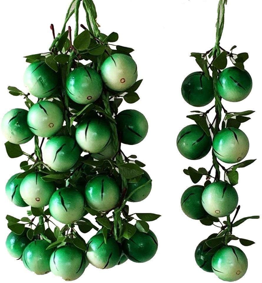 Julymall Artificial Fruits Vegetable String For Restaurant Hotel Home Garden Decoration Display 19.69''(Orange 1 String: 8 bulbs),Watermelon String: 8 Bulbs