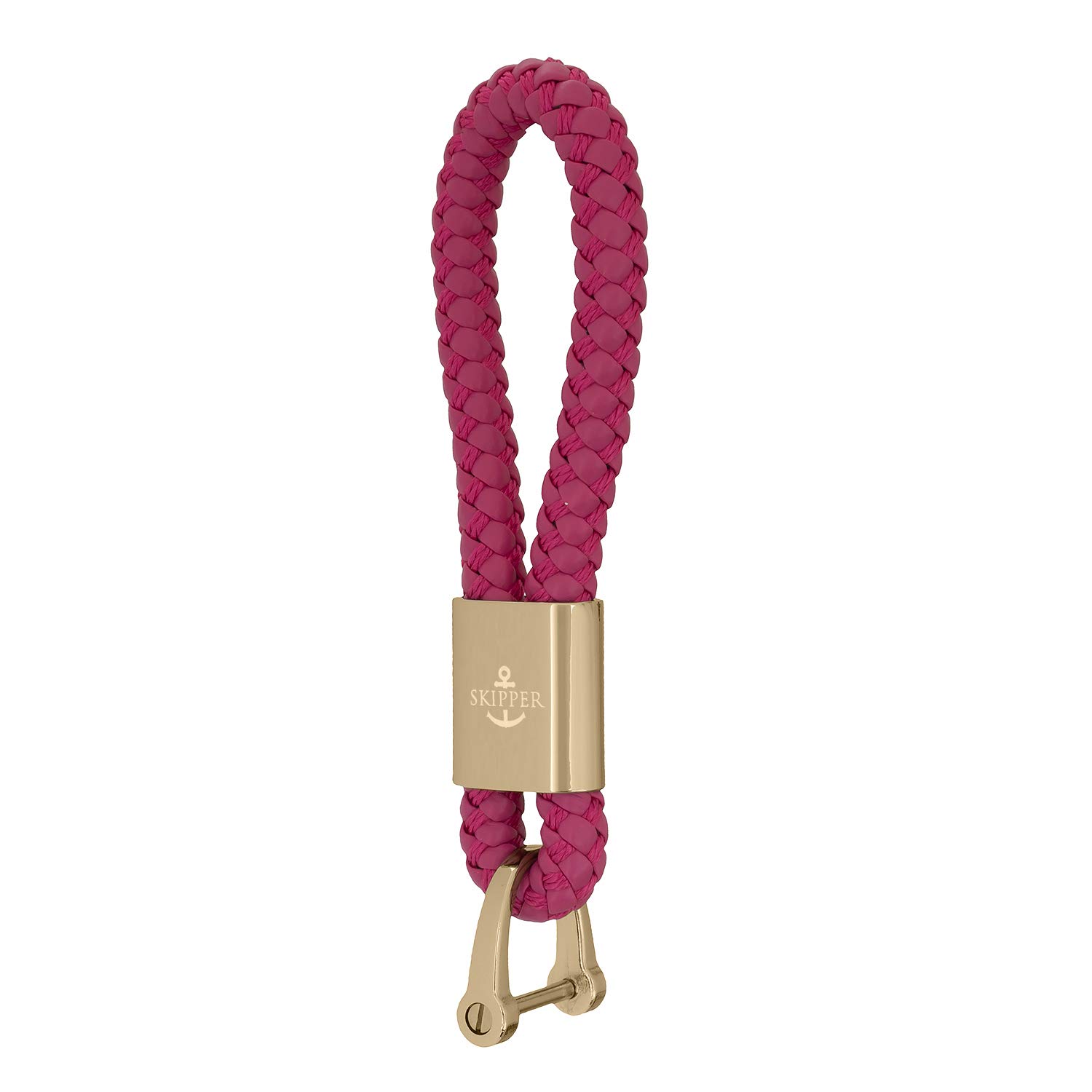Skipper Imitation Leather Keyring Gift for Wife Husband Girlfriend Keychain Car Boat 41 Gold, Dark pink, One Size