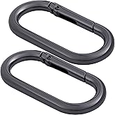 STSTR 2PCS Oval Spring Ring Clips, Metal Keyring Purse Clip, Heavy Duty Opening O Ring Carabiner for Keychains (1.97 × 0.94 Inch)