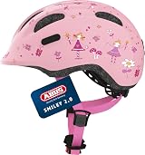 ABUS Smiley 2.0 Childrens Bike Helmet Pink Rose Princess Size S 45-50cm view 1