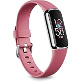 Fitbit Luxe-Fitness and Wellness-Tracker with Stress Management, Sleep-Tracking and 24/7 Heart Rate, Orchid/Platinum Stainles