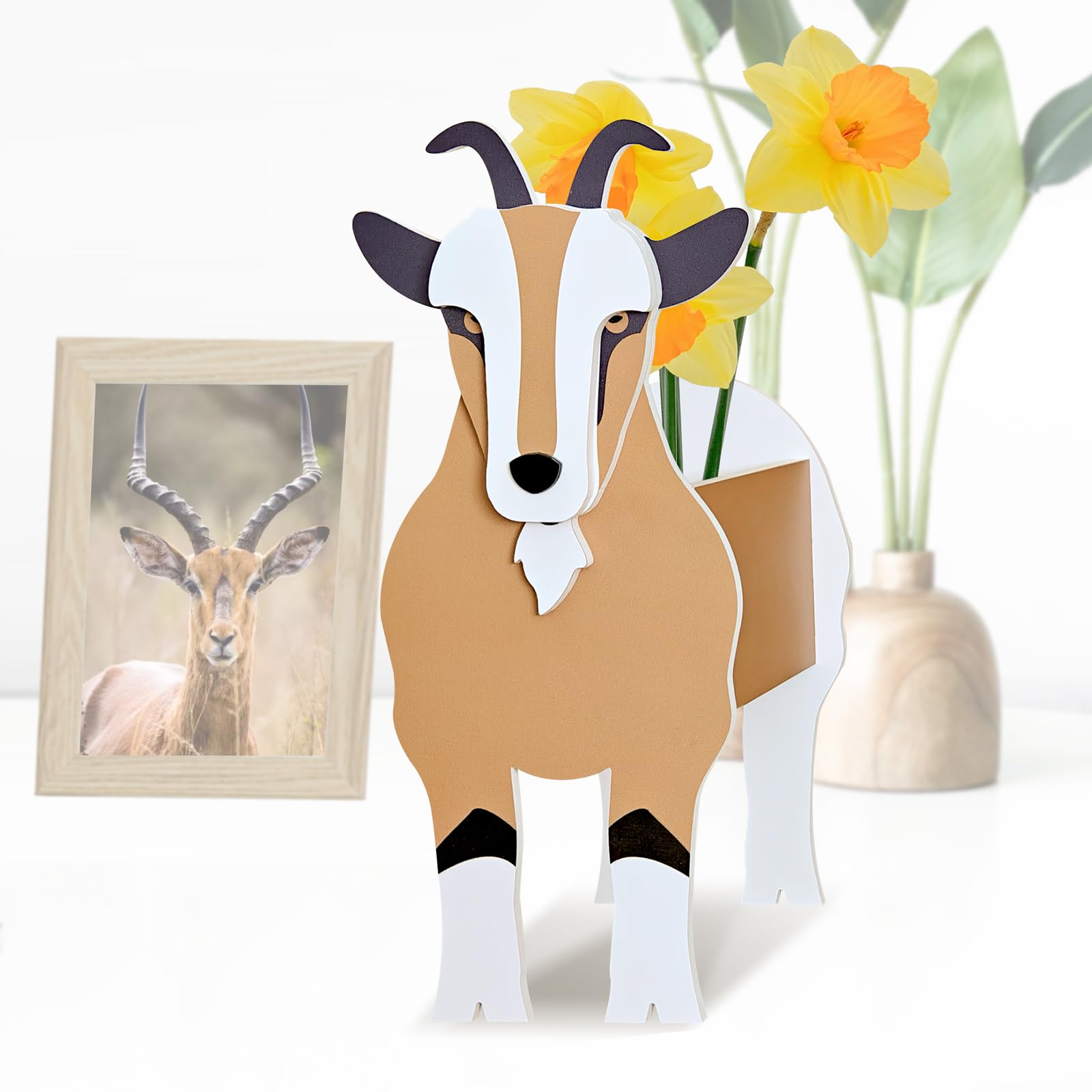 Photo 1 of Antelope Planter, Pet Shape Garden Pots Plant Pots for Indoor/Outdoor Gardens Decoration, Cute, Surprise Gifts/Souvenirs for Pet Lovers