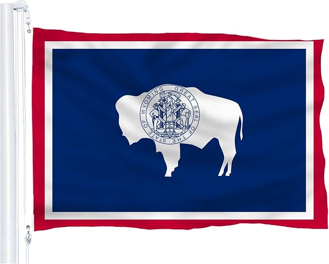 Zudrold Bandera del Estado de Wyoming Banner 3 pies x 5 pies poliéster