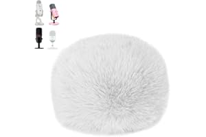 SUNMON Pop Filter for Blue Yeti Microphone, Furry Mic Windscreen Cover Compatible with AM8, SoloCast, Yeti Pro/Nano, Razer Mi