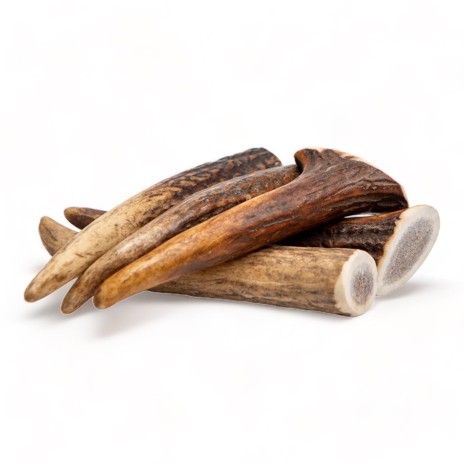 Dilecti Premium Natural Deer Antlers For Dogs - Rich in Proteins & Minerals - Durable, Long Lasting Dog Chew for Dental Care, Teething, and Boredom - Hard XS, (20-50g), pack of 5