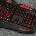 Gaming Keyboard and Mouse Sets – BAKTH 3 Cool Colors LED Backlit Wired USB Keyboard and Mouse Combo for PC Computer Games Including Durable Mouse Mat (Black)thumb 2