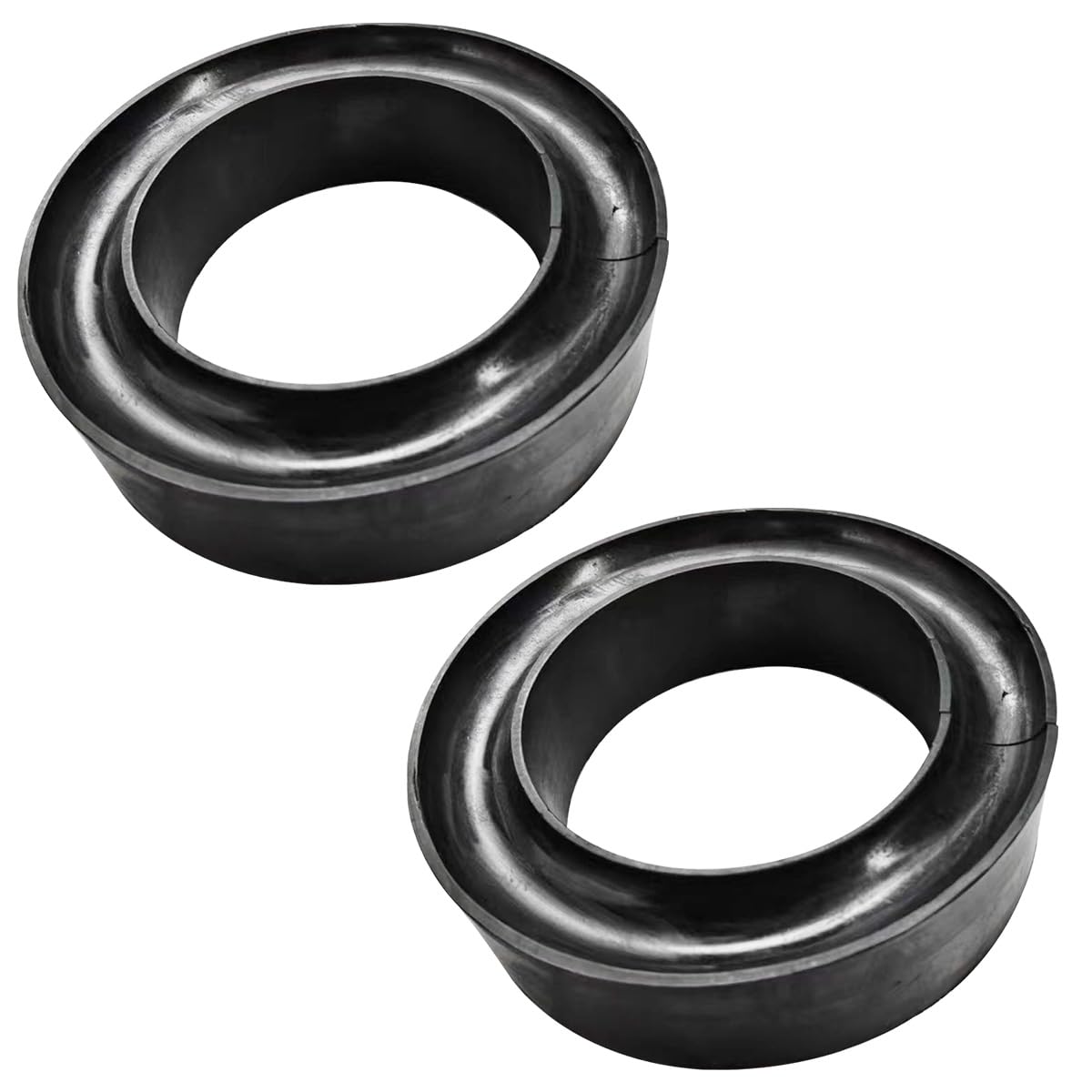 Photo 1 of 2 Pack Car Heavy-Duty Round Rubber Coil Spring Spacers, Universal Coil Spring Booster for Enhancing Spring Rate, Fits 5"&5.5" O.D. (2PCS)