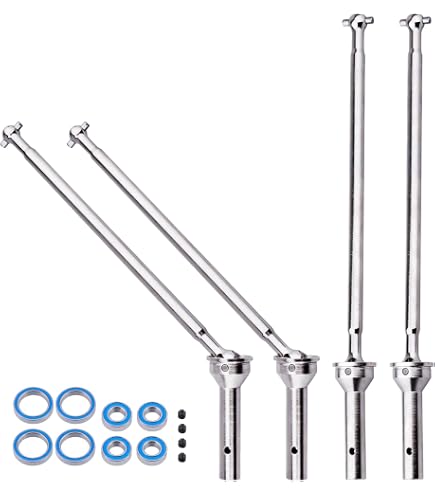 Hardened Steel Front CVD Shaft Harden Steel #45 Front CVD Drive Shaft Set – For Arrma 1/8 KRATON 6S / OUTCAST / NOTORIOUS (Upgrade Black