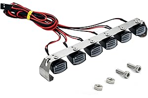 Sanfoelek LED Light Roof Lamp Accessories Kit 6 Light Replaceme for 1/10 Traxxas TRX-4 Trx4 Axial SCX10 90046 D90 KM2