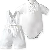 catasy Boys' Baptism Outfit,Wedding Birthday Party Tuxedo Gentleman Suit, Infant Toddler Christening Suit