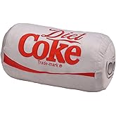 Mark Feldstein Coca-Cola Diet Coke Can Plush Throw Pillow, Gray, 13 in | Realistic embroidered pull-tab can design; cylinder shape; soft plush polyester fill; licensed; retro gift idea