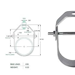 Highcraft IDT-H34-10 Clevis Hanger Standard