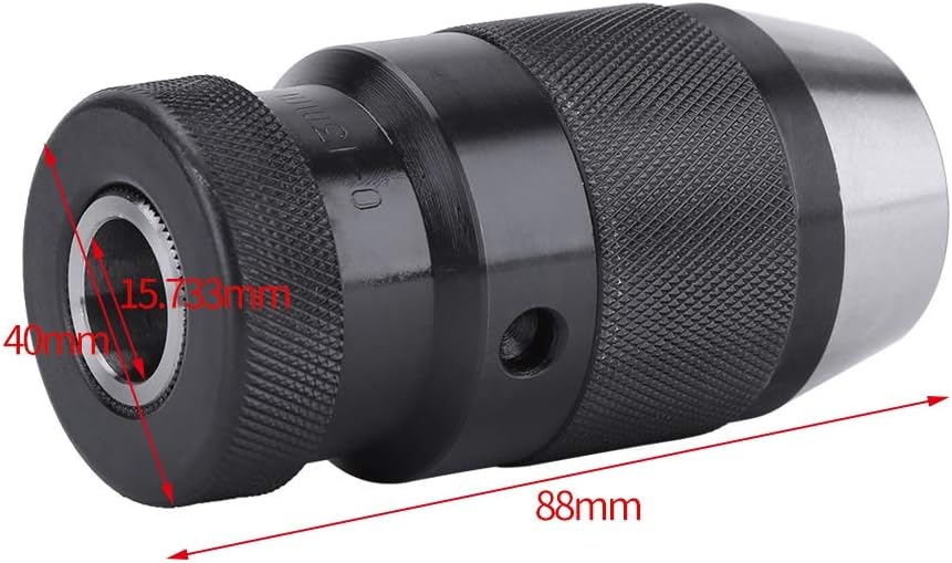 Akozon Keyless Drill Chuck - MT2 Arbor, 0-13mm Capacity For Lathe & Drill Press