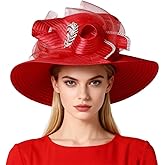Wedding Bridal Church Party Derby Hats for Women Bow Formal Bowler Hat Wide Brim Fascinator Flat Top Fedora Hats