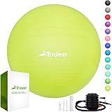 Trideer Exercise Ball (45-85cm) Extra Thick Yoga Ball Chair, Anti-Burst Heavy Duty Stability Ball Supports 2200lbs, Birthing Ball with Quick Pump (Office & Home & Gym)