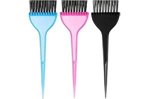 GTZIQA Hair Dye Brush, 3 Pcs Hair Color Brush Color Brushes for Hairstylist Professional Tinting Tool Kit Hair Dye Applicator for Women Men Salon Use Home DIY Dyeing (Black, Blue, Pink)