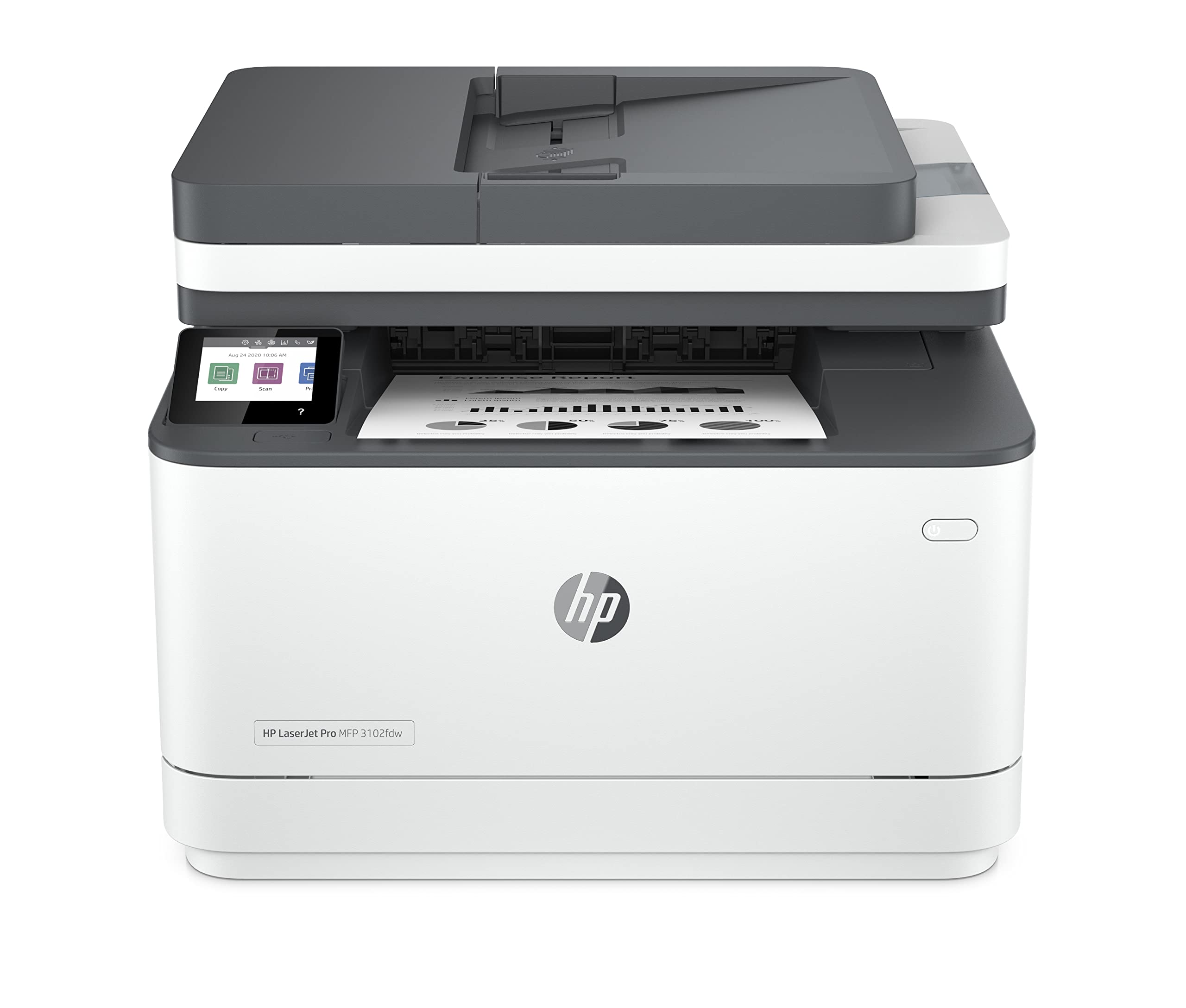 HP LaserJet Pro MFP 3102fdw Multifunktions-Laserdrucker, Automatischer Duplex, Hohe Druckgeschwindigkeiten, WLAN, Ethernet, USB Hi-Speed, Fax, Smart App, Wolf Pro Security