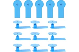 SEWCHICS 100pcs Blue Blank Sheep Ear Tags Livestock Animal Ear Markers for Cattle Pig Farm Identification