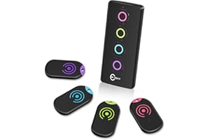 Esky Ultra Slim Key Finder, Remote Finders Locator with 80dB Sound and 4 Receivers, Wallet Tracker and Item Locators Beeper Tags for Finding Key, TV Remote, Wallet, Pets and Phone, Gifts for Men