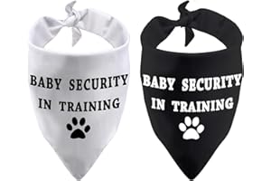 BLUPARK Funny Dog Bandana Baby Security in Training Triangle Printed Bibs Pet Scarf (Baby Security in Training)