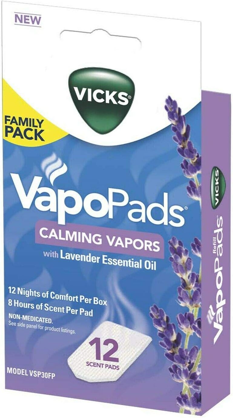Paquete Familiar Calmante De Lavanda Vapopad, 12 Unidades