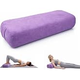 YCConcept Rectangle Yoga Bolster Pillow | Restorative Yoga Meditation Cushion, Floor Sitting Pillow with Washable Cover