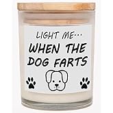 Gifts for Dog Lovers, Light Me When The Dog Farts Candle, Pet Friendly Lavender Scented Candle, Natural Soy Wax & Natural Essential Oils