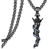 Zoxuxiwu Italian Horn Necklace S925 Sterling Silver Cornicello Pendant Necklace Protection Amulet Jewelry Gifts for Men Women