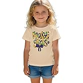 Ritatte Girls Mardi Gras T-Shirt Toddler Kids Cute Bow Accent Shirt Funny Fat Tuesday Outfit New Orleans Festive Tee Tops