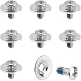 Snowboard Binding Screws Replacement Kit &ndash; M6&times;16mm Stainless Steel | Compatible with Burton &amp; Most Snowboard Bindings, 8 Screws and 8 Washers, Phillips Head, Rust Resistant