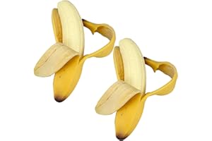 funnysquee 2 Pack Banana Squishies Stress Relief Soft Scented Simulation Yellow Bananas Fruit Toys Cute Birthday Gift Novelty