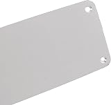 White Hinge Set of 2 12 Inch Satin Aluminium Door Finger Plates 75mm view 4