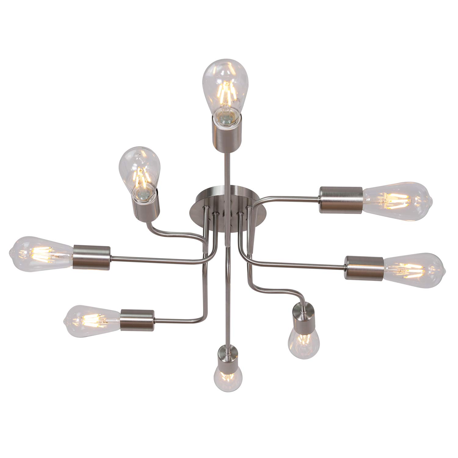 Amazon Com 8 Lights Metal Ceiling Light Brushed Nickel Modern